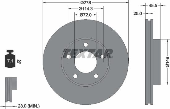 Textar 92130300 - Discofreno autozon.pro