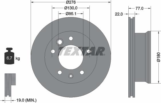 Textar 92131503 - Discofreno autozon.pro