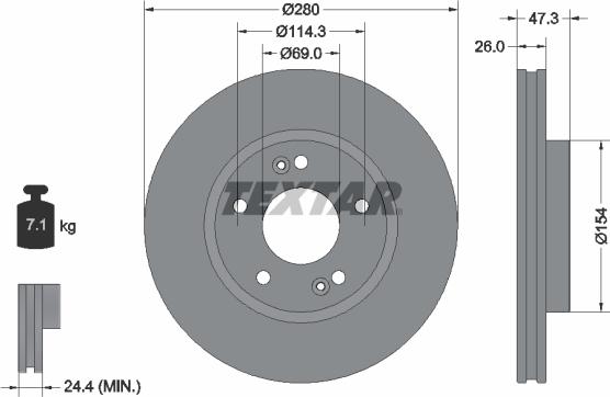 Textar 92133905 - Discofreno autozon.pro