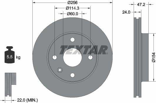 Textar 92133500 - Discofreno autozon.pro