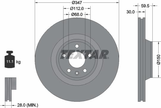 Textar 92132405 - Discofreno autozon.pro