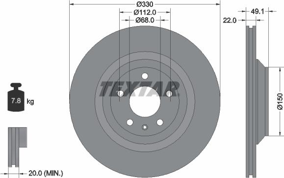 Textar 92132603 - Discofreno autozon.pro