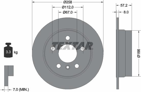 Textar 92132105 - Discofreno autozon.pro