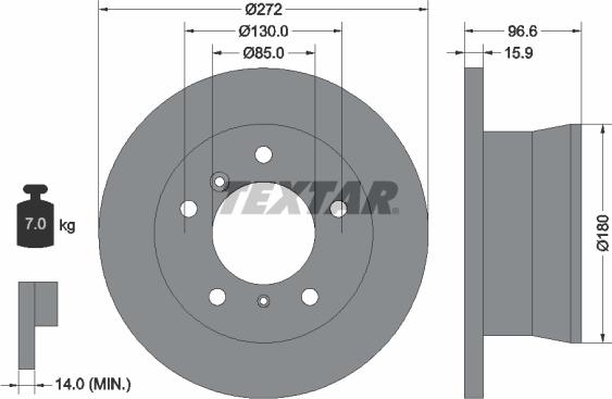 Textar 92137605 - Discofreno autozon.pro