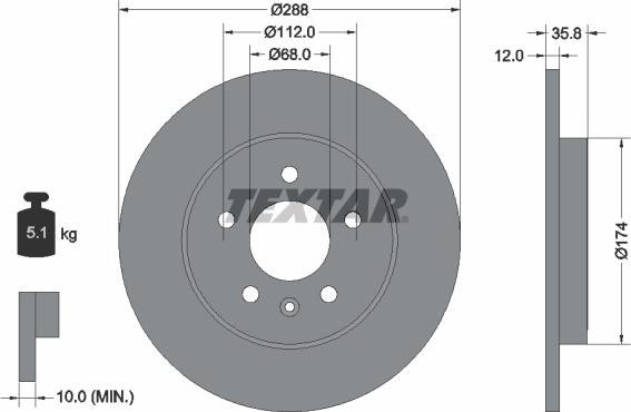 Textar 92137000 - Discofreno autozon.pro