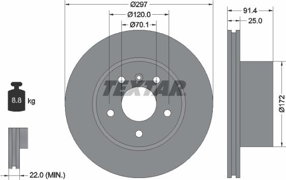 Textar 92129700 - Discofreno autozon.pro