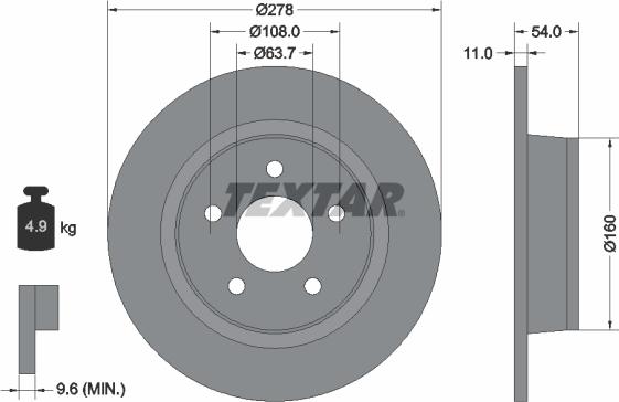 Textar 92124900 - Discofreno autozon.pro