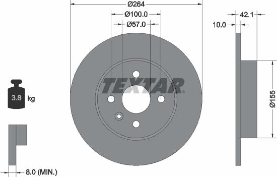 Textar 92124700 - Discofreno autozon.pro