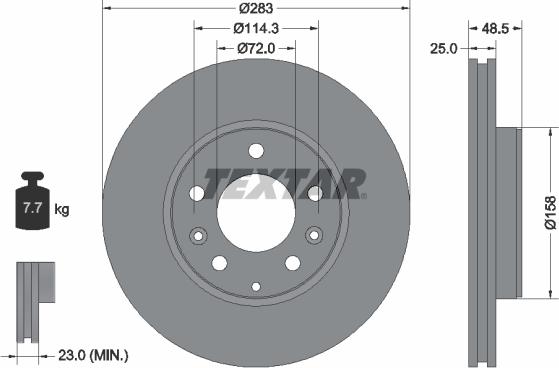 Textar 92125500 - Discofreno autozon.pro