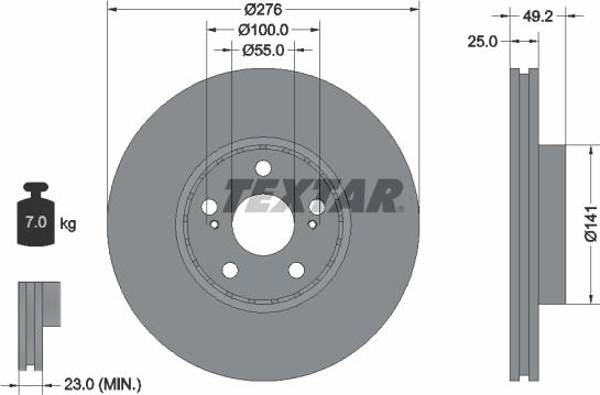 Textar 92126400 - Discofreno autozon.pro