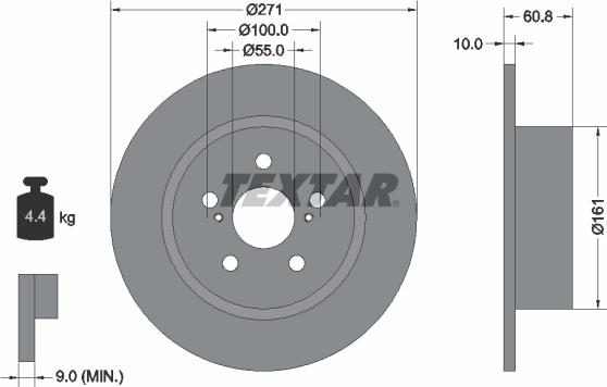 Textar 92126500 - Discofreno autozon.pro