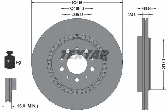 Textar 92126800 - Discofreno autozon.pro