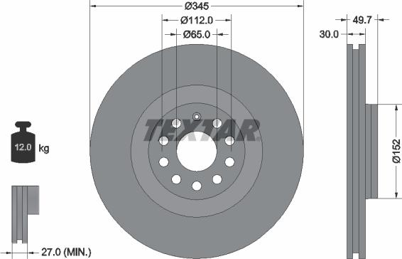 Textar 92120605 - Discofreno autozon.pro