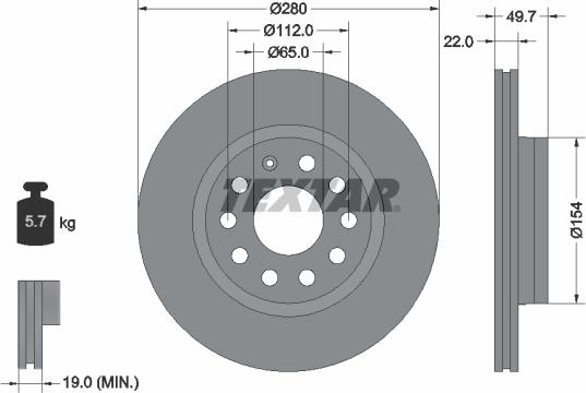 Textar 92120705 - Discofreno autozon.pro