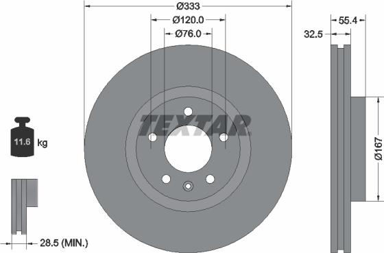 Textar 92121300 - Discofreno autozon.pro