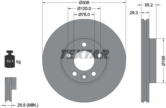 Textar 92121205 - Discofreno autozon.pro