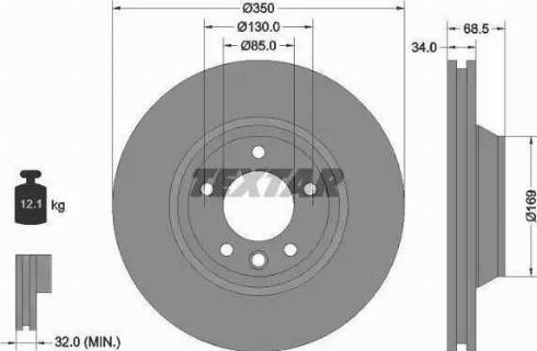 Textar 92121710 - Discofreno autozon.pro