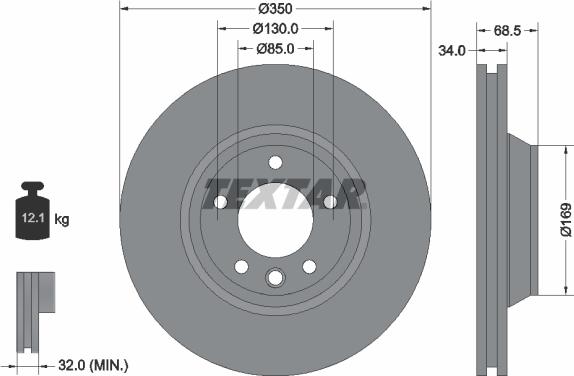 Textar 92121700 - Discofreno autozon.pro