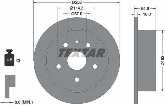 Textar 92128900 - Discofreno autozon.pro