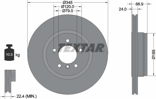 Textar 92123200 - Discofreno autozon.pro