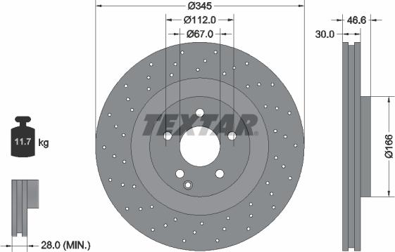 Textar 92123705 - Discofreno autozon.pro