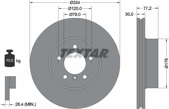 Textar 92122600 - Discofreno autozon.pro