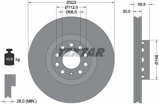 Textar 92122100 - Discofreno autozon.pro