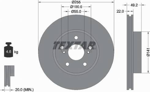 Textar 92179500 - Discofreno autozon.pro