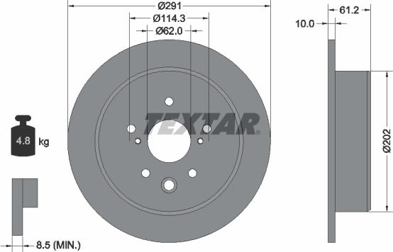 Textar 92179803 - Discofreno autozon.pro