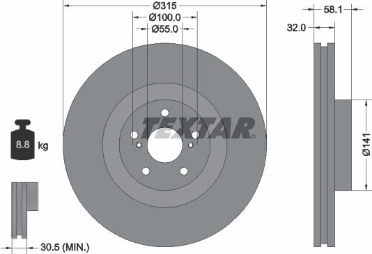 Textar 92179703 - Discofreno autozon.pro