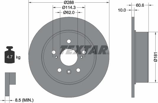 Textar 92174900 - Discofreno autozon.pro