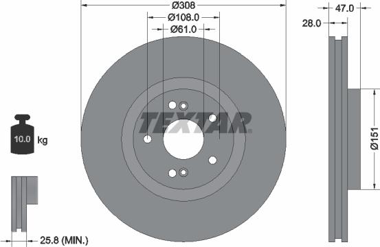 Textar 92174005 - Discofreno autozon.pro