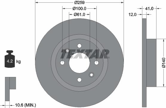 Textar 92175100 - Discofreno autozon.pro