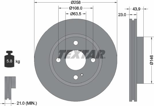 Textar 92176005 - Discofreno autozon.pro