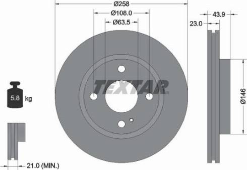 Textar 92176000 - Discofreno autozon.pro