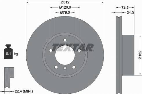 Textar 92176100 - Discofreno autozon.pro