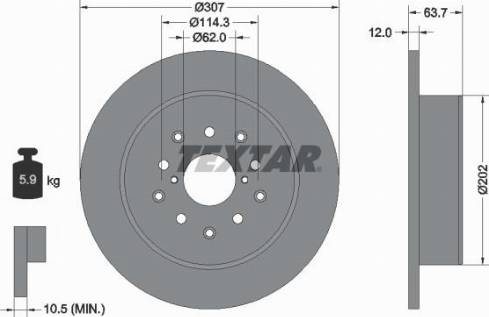 Textar 92170800 - Discofreno autozon.pro