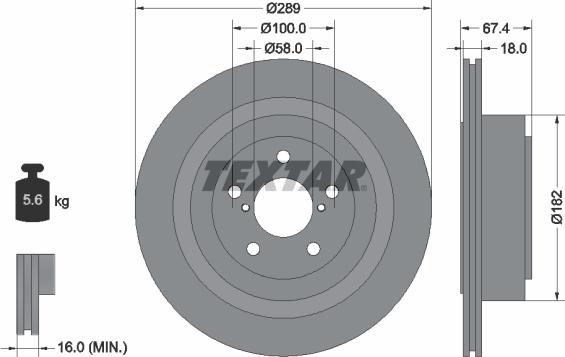 Textar 92173603 - Discofreno autozon.pro