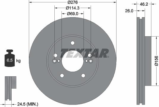 Textar 92173203 - Discofreno autozon.pro