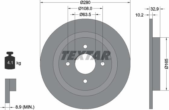 Textar 92172400 - Discofreno autozon.pro