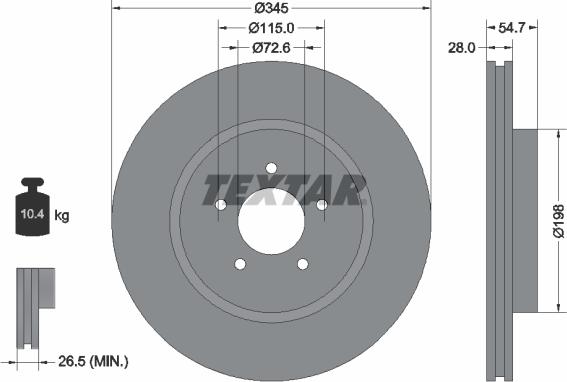 Textar 92177103 - Discofreno autozon.pro