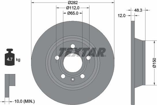 Textar 92349203 - Discofreno autozon.pro