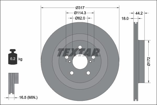 Textar 92343103 - Discofreno autozon.pro