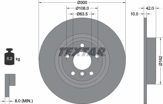 Textar 92309505 - Discofreno autozon.pro