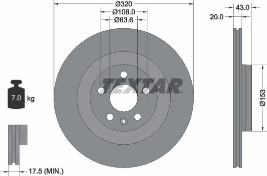 Textar 92309705 - Discofreno autozon.pro