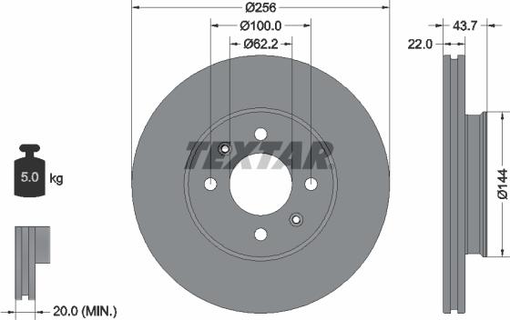 Textar 92304603 - Discofreno autozon.pro