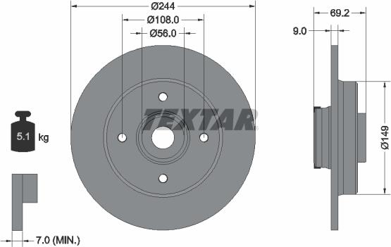 Textar 92305403 - Discofreno autozon.pro