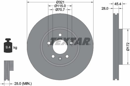 Textar 92305505 - Discofreno autozon.pro