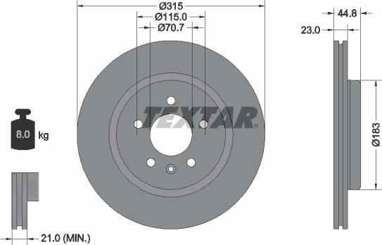 Textar 92305603 - Discofreno autozon.pro