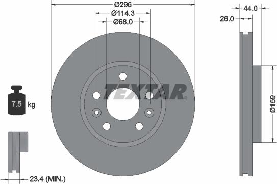 Textar 92300703 - Discofreno autozon.pro